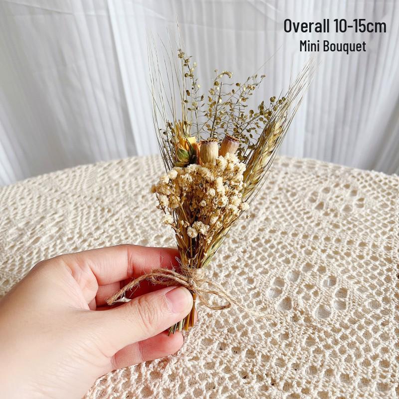 Mini Bouquet of Mixed Natural Dried Flowers: Preserved Gift Box for DIY and Decorations