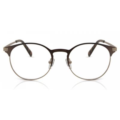 Full Rim Round Rose Gold Brown Hughes 970d Fashion Unisex Eyeglasses