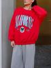 2024 Autumn/Winter Women's Trendy Loose Printed Round Neck Sweatshirt