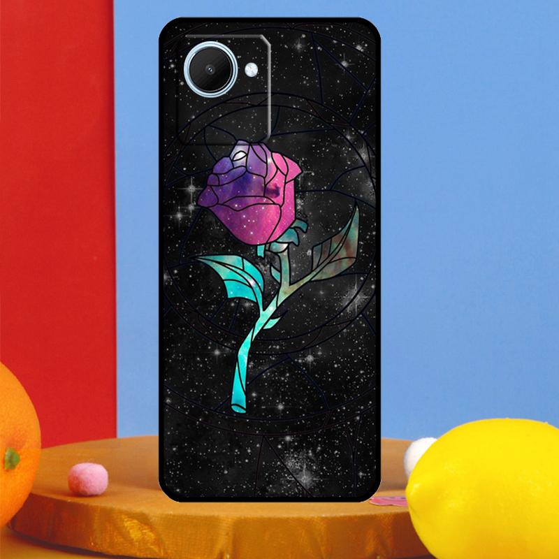 Stained Glass Rose Galaxys For Realme GT5 GT Neo 6 9 10 11 12 Pro Plus C21Y C25s C30 C31 C33 C35 C51 C53 C55 C67 Case