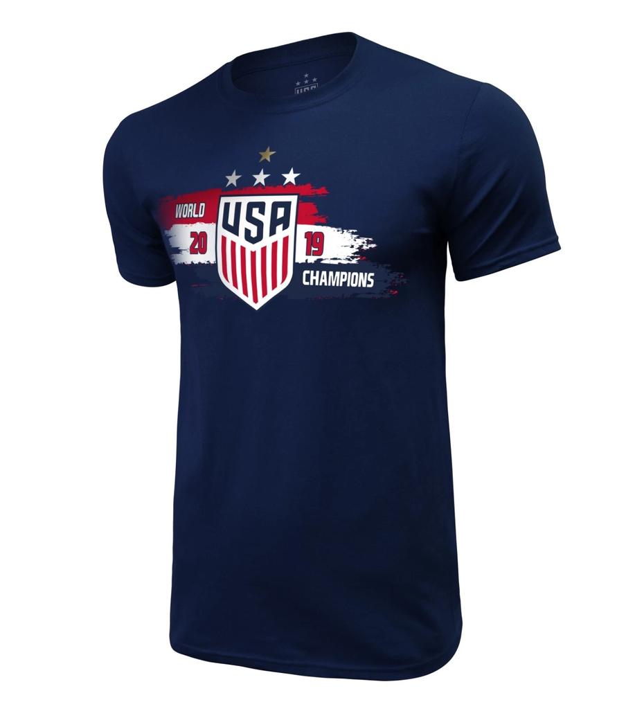 NOI. Federazione Calcio Logo USWNT Maglietta Adulto Aggiungi NOME & NUMERO Logo Blu 201