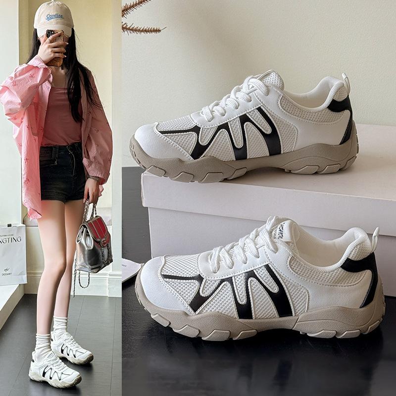 

Breathable mesh Korean version of light Forrest Gump shoes 2025 summer new German training fashion soft sole non-slip versatile casual shoes 40 чёрный