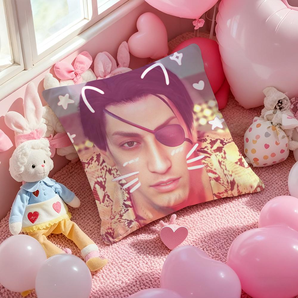 Love GGoro Majima YYakuza Pillow Case Soft Plush Fabric DoubleSided Printed Cushion Cover Warm Winter Sofa Pillow Case
