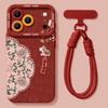 All Goes Well, Red Applies To Apple 17promax New Year's 16 Silicone 15 Soft Cover 14 With Lanyard 13 Mobile Phone Case