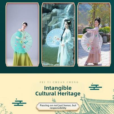 Chinese Antique Style Oiled Paper Umbrella Silk 10 Colors Decorative Umbrella Costumes Photography Umbrella