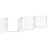 6 Piece Foldable White Dog Gate 300 cm Poplar Wood