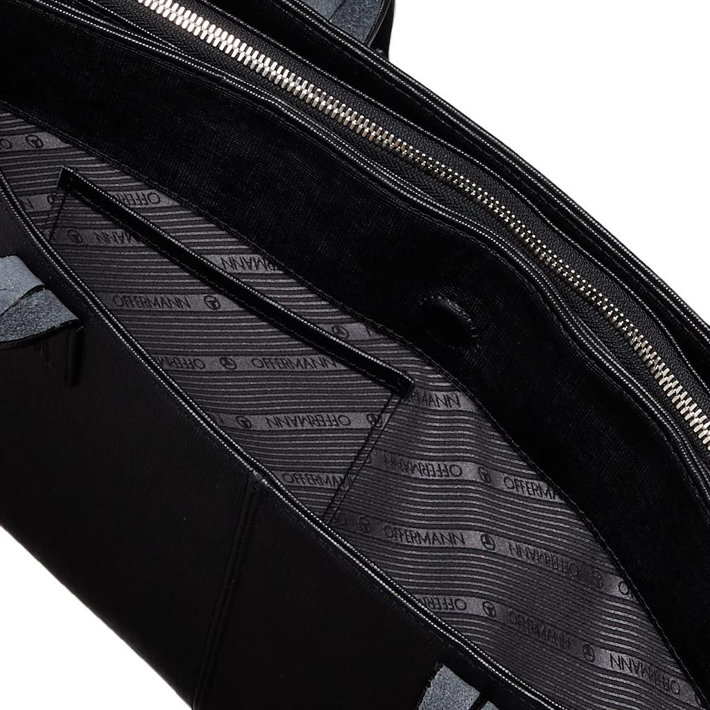 Offermann EHRGEIZ Tote Bag, Made in Japan, Genuine Leather, A4 Size, Men's, No. 70002, Black