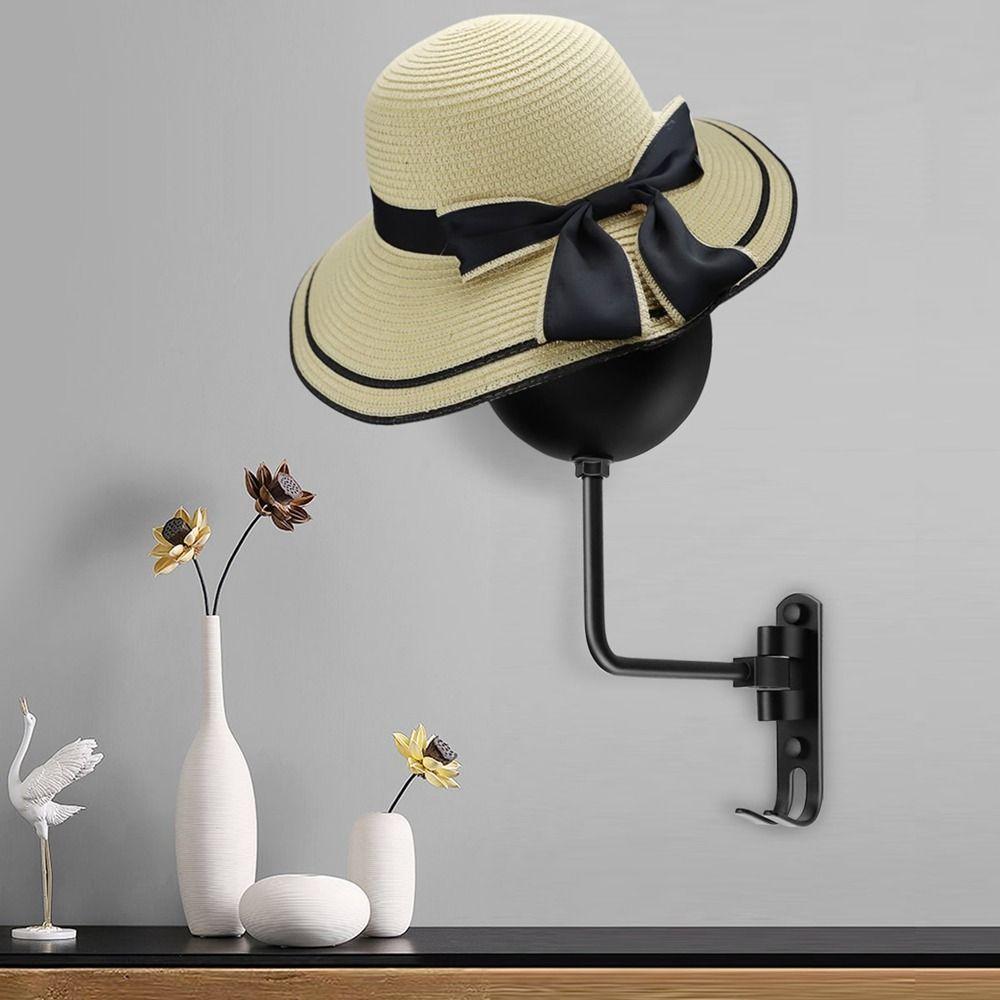 Wall Mounted 180° Rotation Helmet Hanger Space Aluminum Helmet Display Rack  Garage Organizer