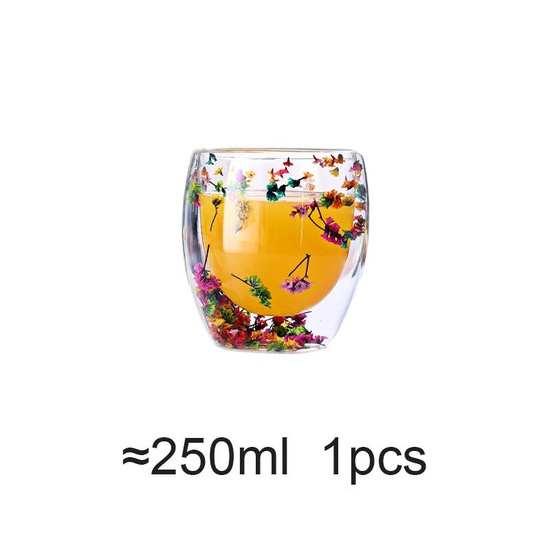 250/350ml No Handle Double Wall Glass Cup Clear Fruit Juice Teacup Heat Resistant Espresso Coffee Mug Glass 250-350ml
