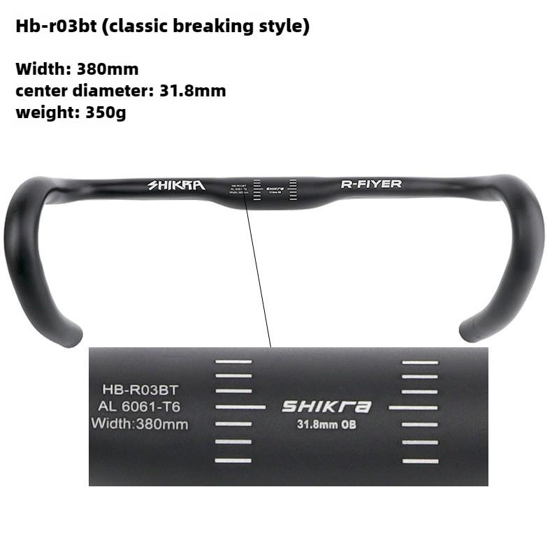 Road Bike Handlebar 31.8mm Ultralight Aluminum Alloy Gravel Handlebar Flared Bent Handlebar 380/400/420/440mm Bike Accessories 380MM