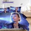 Musician and actor Johnny Hallyday bedding, duvet cover, pillowcase, home decoration, birthday gift (1 * duvet cover+2 * pillowcase, coreless)