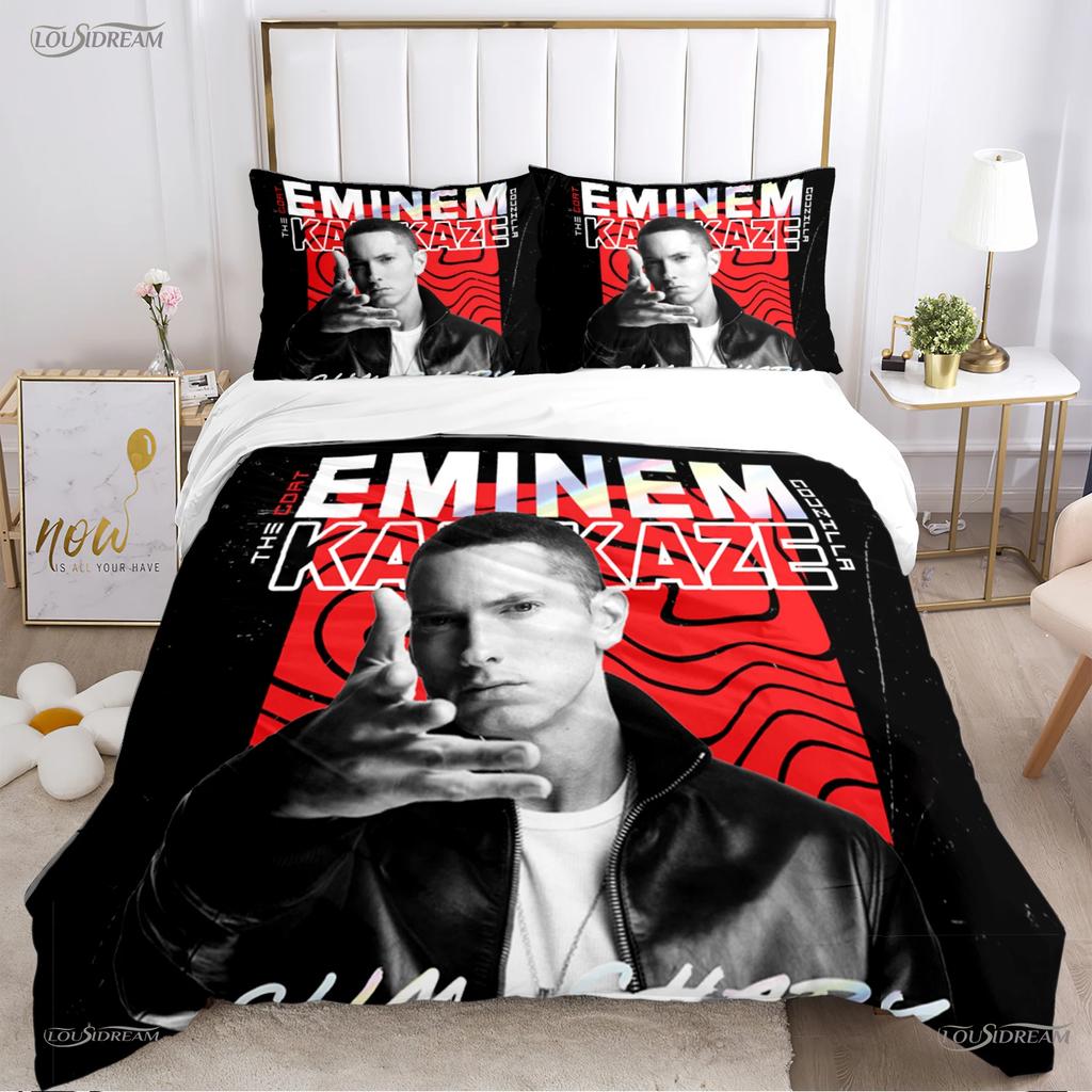 Comforter Casal Eminem-Music All Season Comforter Bedding Sets Soft And S Boys Single/Double/Queen/King