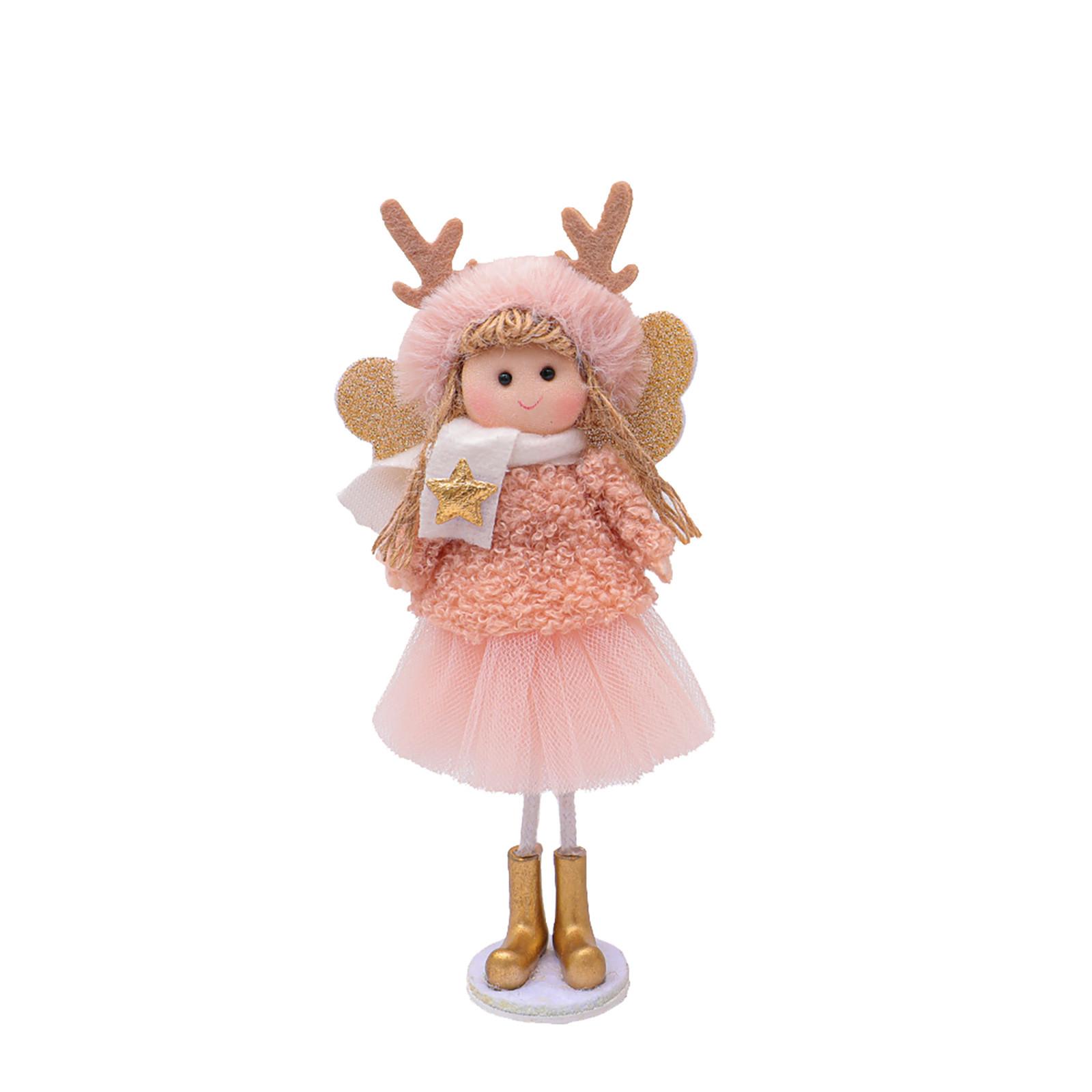 

Christmas Stand-up Antler Hat Angel Doll Holiday Decoration Tabletop Decoration