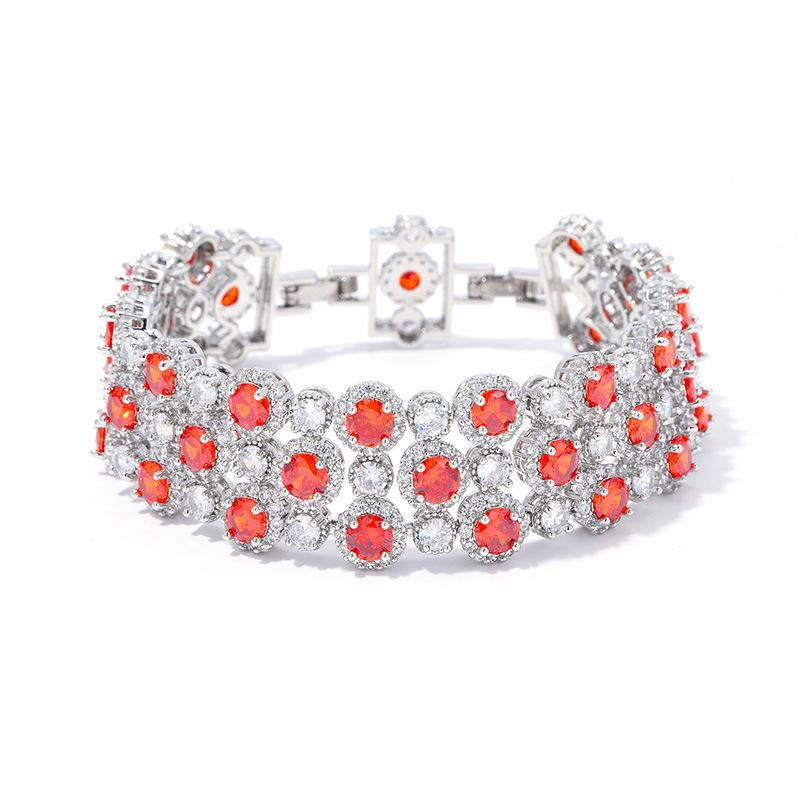 Bracelet Zircon Color European and American Fashion Full Diamond Bright Sky Full of Stars Colorful Treasure