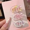 6Pcs Girl Hairpin Soft Macaron Color Clear Jelly Acrylic Fish Shape Stable No-Pull Bang Clips 3D Wavy Line Photogenic Hair Accessories