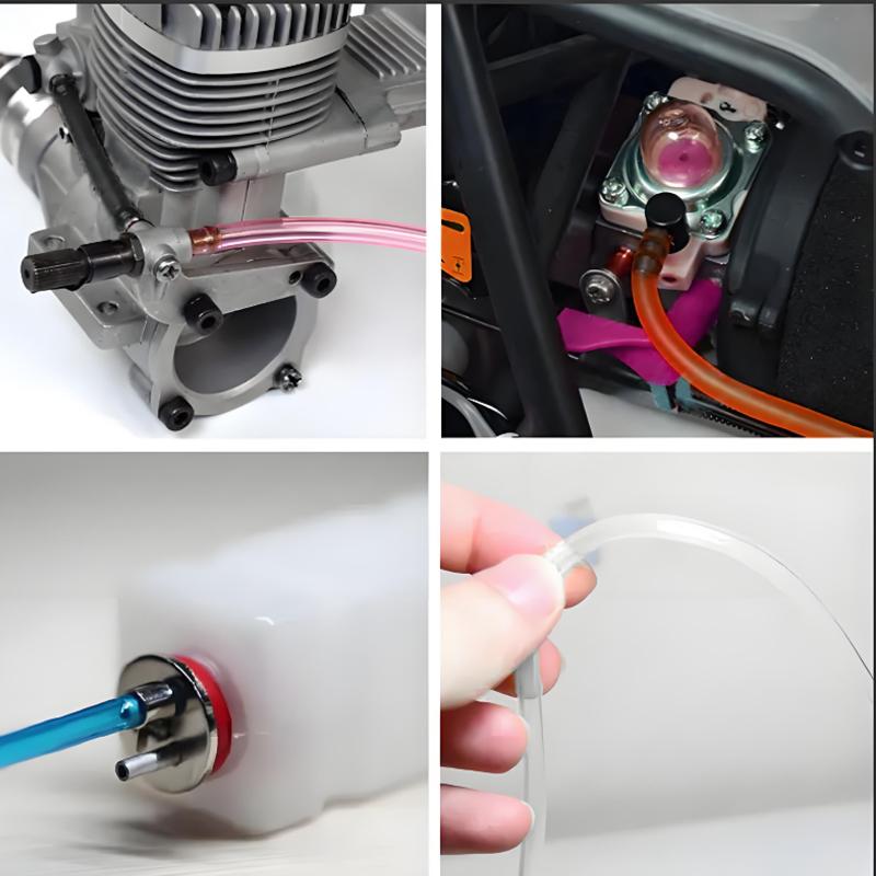 1Meter Fuel Tube Gas Petrol Pipe Line Soft Hose Gas-filled Pipe OD:8mm D:5mm Trimmer Chainsaw String Tools Orange, Transparent,