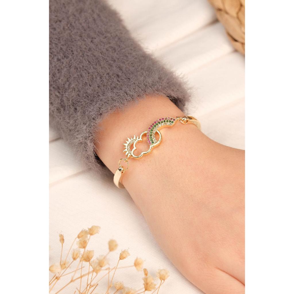 Vergoldetes massives Damenarmband