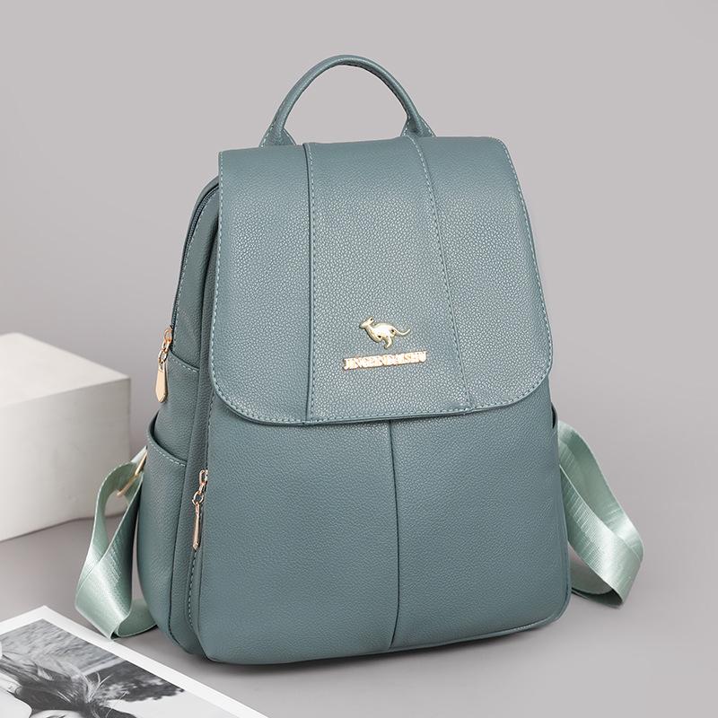 

Backpack for Women, Fashionable, Simple, Light Luxury, Soft Leather Texture Backpack, Large Capacity Leisure Travel Backpack синій