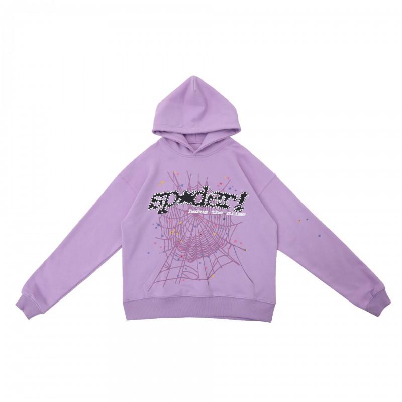 Sp5der Mikina Oversized Bavlněný Pulovr S Pěnovým Potiskem Písmen Unisex Streetwear Mikina Pro Teenagery Dospělé