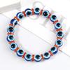 Devil's Eye Beaded Yoga Bracelet with Rhinestone Accents