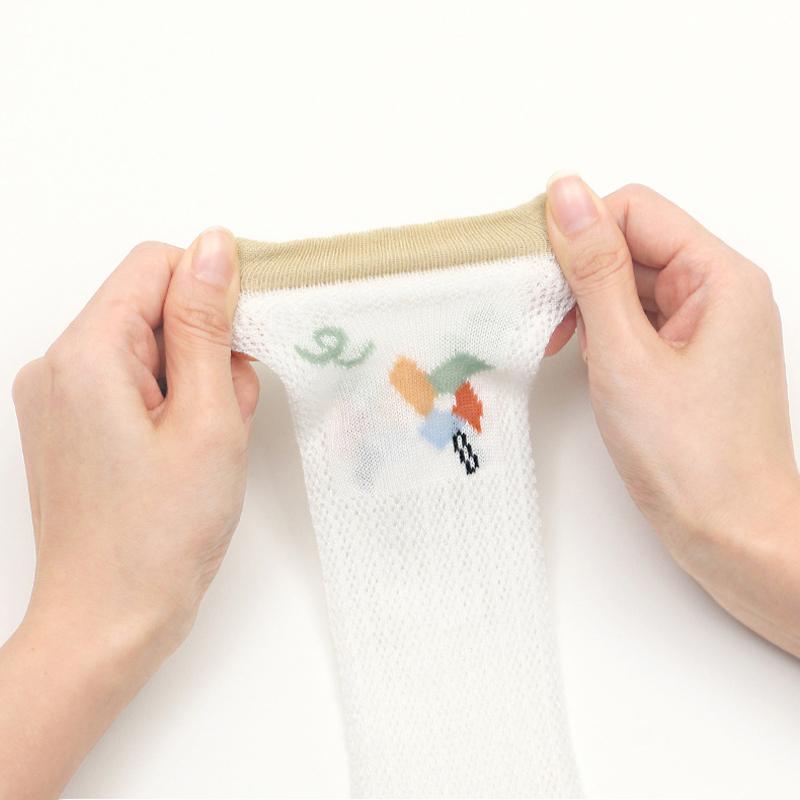 3 Pairs Baby Knee High Anti Mosquito Socks, Cartoon Infant Long Socks Anti Slip Breathable Toddler Socks for 0-3 Years Spring Summer Autumn