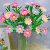 DIY Daisy Flower Craft Kit  - Faux Fur Material, Pipe Cleaner Crafting Supplies - Wedding Bouquets, Easter Mother's Day gifts