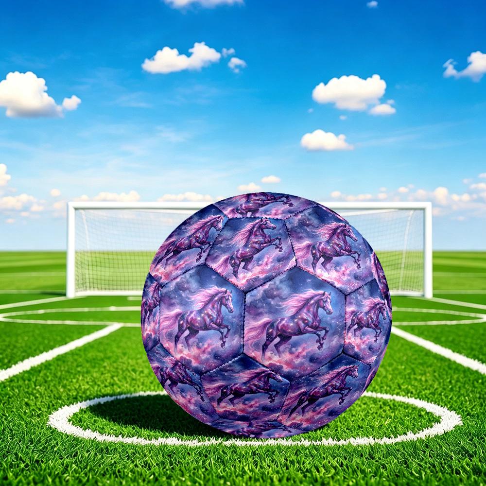 1pc Galactic Horse Dreams Size 5 Soccer Ball Professional Match Training Football Indoor &Outdoor Sports Ball Lightweight Durable c655