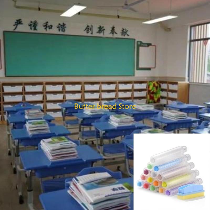 

W89C 15Pcs Dustless Chalk with Holder Whiteboard Eraser for Chalkboards Blackboards China Mainland