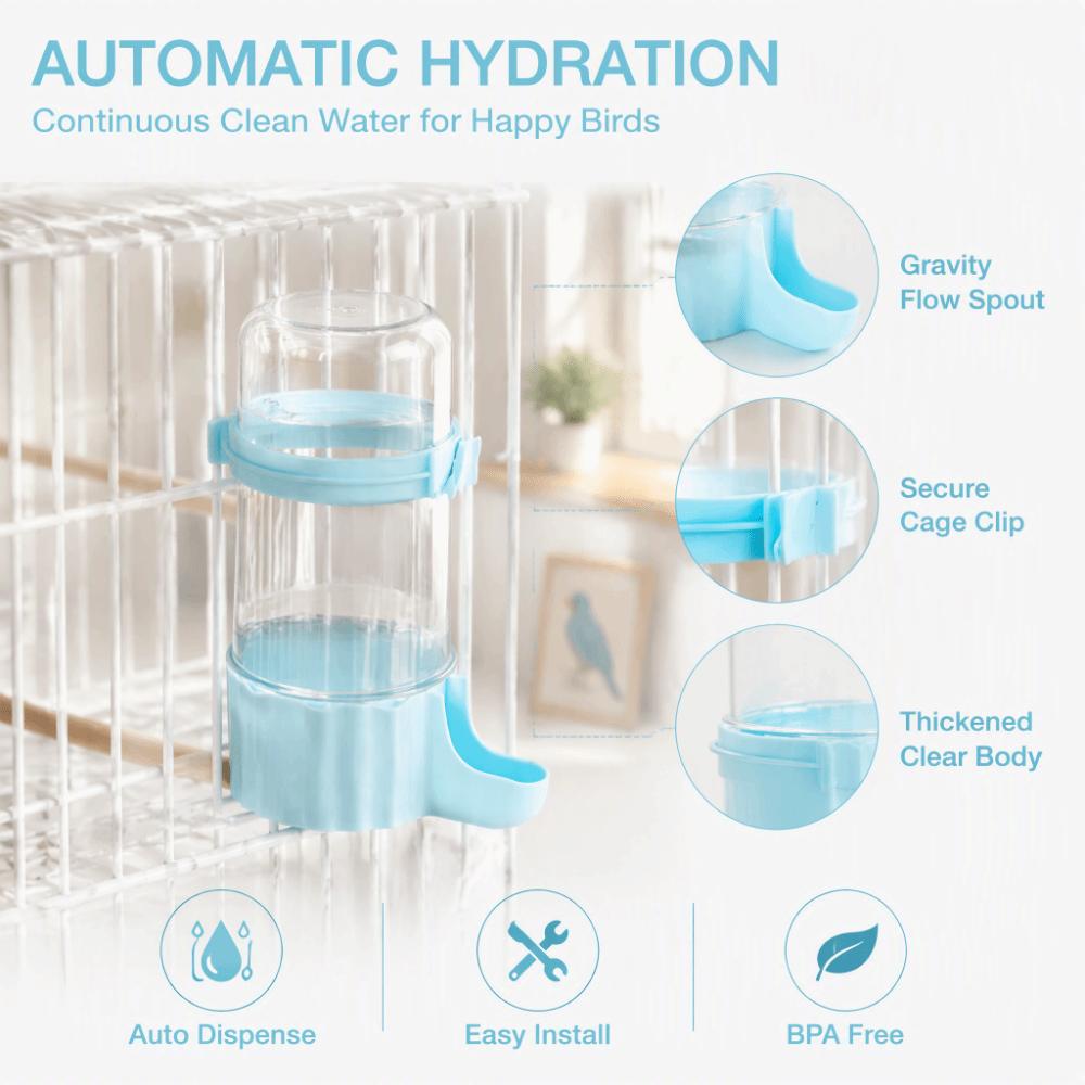 Thickened Clear Automatic Bird Waterer Pet Parrot Waterer For Pet Parrot