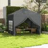 3x3(m) Pop-Up Gazebo, with Curtain Walls and Windows, Grey