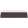 Ottoman Bed with Mattress Dark Brown 120x190 Cm Fabric