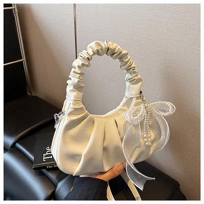 Bolsa nuvem plissada nicho textura simples bolsa de axila tendência fresca e doce ombro bolsa feminina