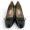 Pristine Salvatore Ferragamo Pumps GanciniMetal Black Leather Women 7 Used