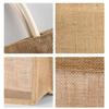 Transparent Window Burlap Wine Bottle Bags DIY Painting Wine Carrying Tote  Wedding Party Event