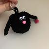 Fluffy Black Bunny Keyring