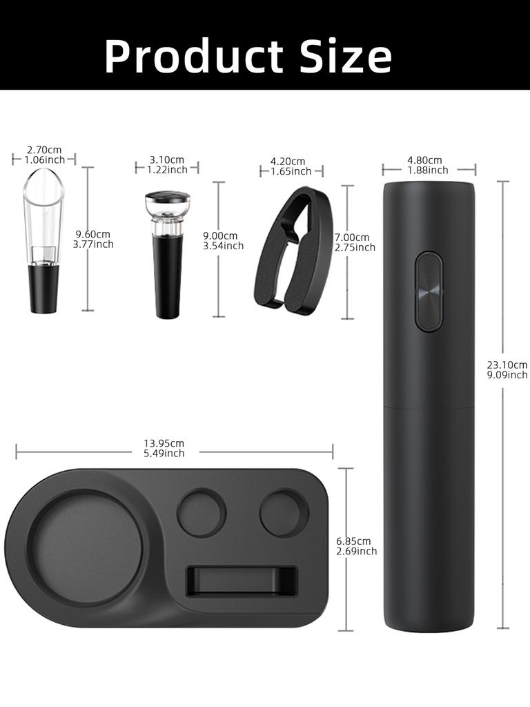 Electric Wine Opener Set Automatic Corkscrew Wine Openers for Beer Bottle Opener Battery Operated Kitchen Bar Can Opener