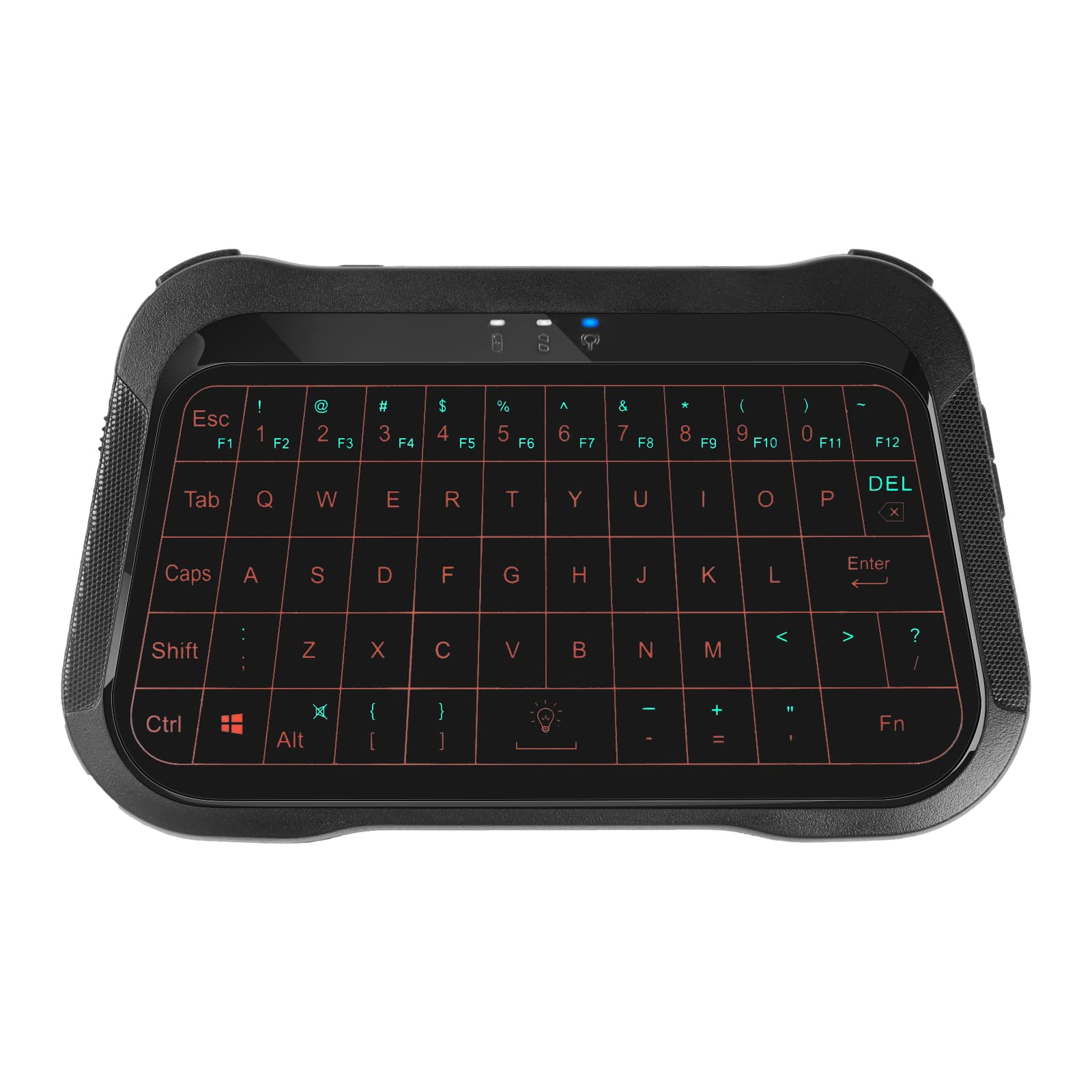 

Mini Wireless Keyboard with Integrated Full Screen USB Smartphone For Mouse, Touchpad, 3-Color Backlight, Touch, Ultra-Small, Rechargeable, Quiet, чорний