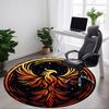 1pc Phoenix Fire Office Round Area Rug, Under Office Chairs Bedroom Living Room Home Decor, Room Deco