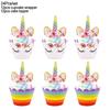 New 1Set Rainbow Unicorn Balloon 32 inch Number Foil Balloons 1st Kids Unicorn Theme Birthday Party Decorations Baby Shower Glob