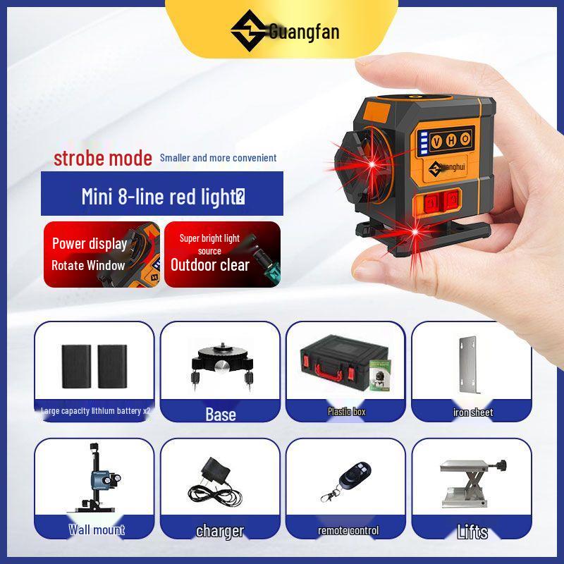 Mini High Precision Laser Level with 12 Red Light Lines and Automatic Wall Alignment