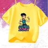 Camiseta Infantil Kpop Verão Caçadores de Demônios ZOEY Desenho Animado Menina Menino Camiseta Quente Estampa de Filme Fofa Baby Tee Roupa de Fã