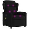 Vidaxl Foldable Massage Armchair, Black, Fabric Upholstered
