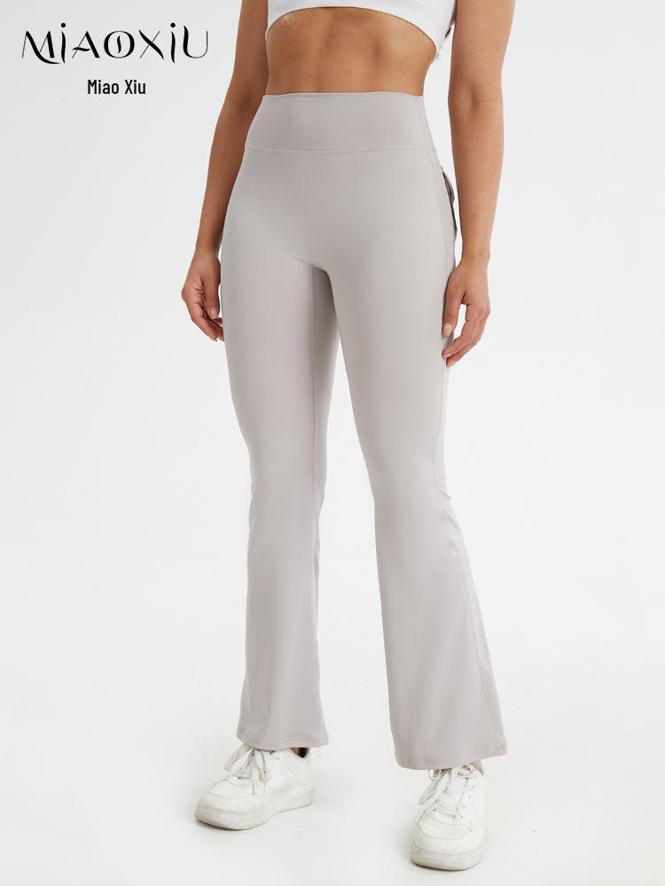 Zakvormige Micro Flare Yogabroek met Sneldrogend, Huidachtig Gevoel & Heup-Optillend Ontwerp - Fitness Sportbroek