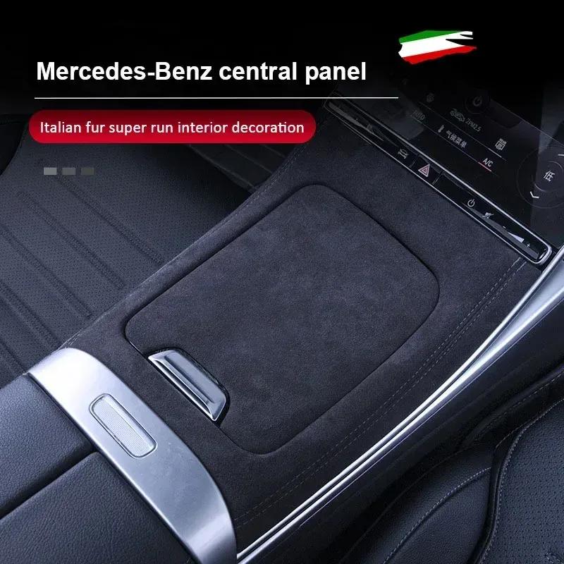 Leder Armaturenbrett Mittelkonsole Dekorative Abdeckung Dekoration für Mercedes-Benz C-Klasse W206 Auto Zubehör Styling