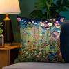 Abstract Flower Canvas Painting Modern Floral Prints Pillow Cover Sofa Cushion Cover Home Room Decoration Children Gift