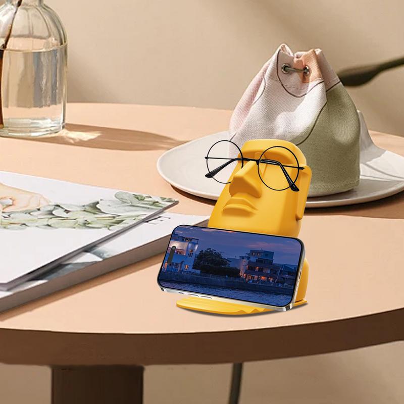 Easter Stone Man Eyeglasses Rack Stand Creative Portrait Eyeglasses Display Rack Decorations Display Desktop Eyeglasses Storage