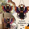 Cute Animal Themed Gift Halloween Bat Cat Suncatcher, Stained Glass Style Acrylic Sun Catcher, Gothic Black Catcher Hanging Ornament for Home