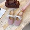 Flats Lace Women Slippers Casual Mules Shoes Square Toe Sandals 2025 Summer Dress Slingback Shoes Flip Flop Pantuflas Mujer