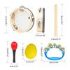 Kid Musical Instruments Toy, 5Pcs Wood Percussion Instruments for Toddlers Children, Preschool Educational Learning Sets