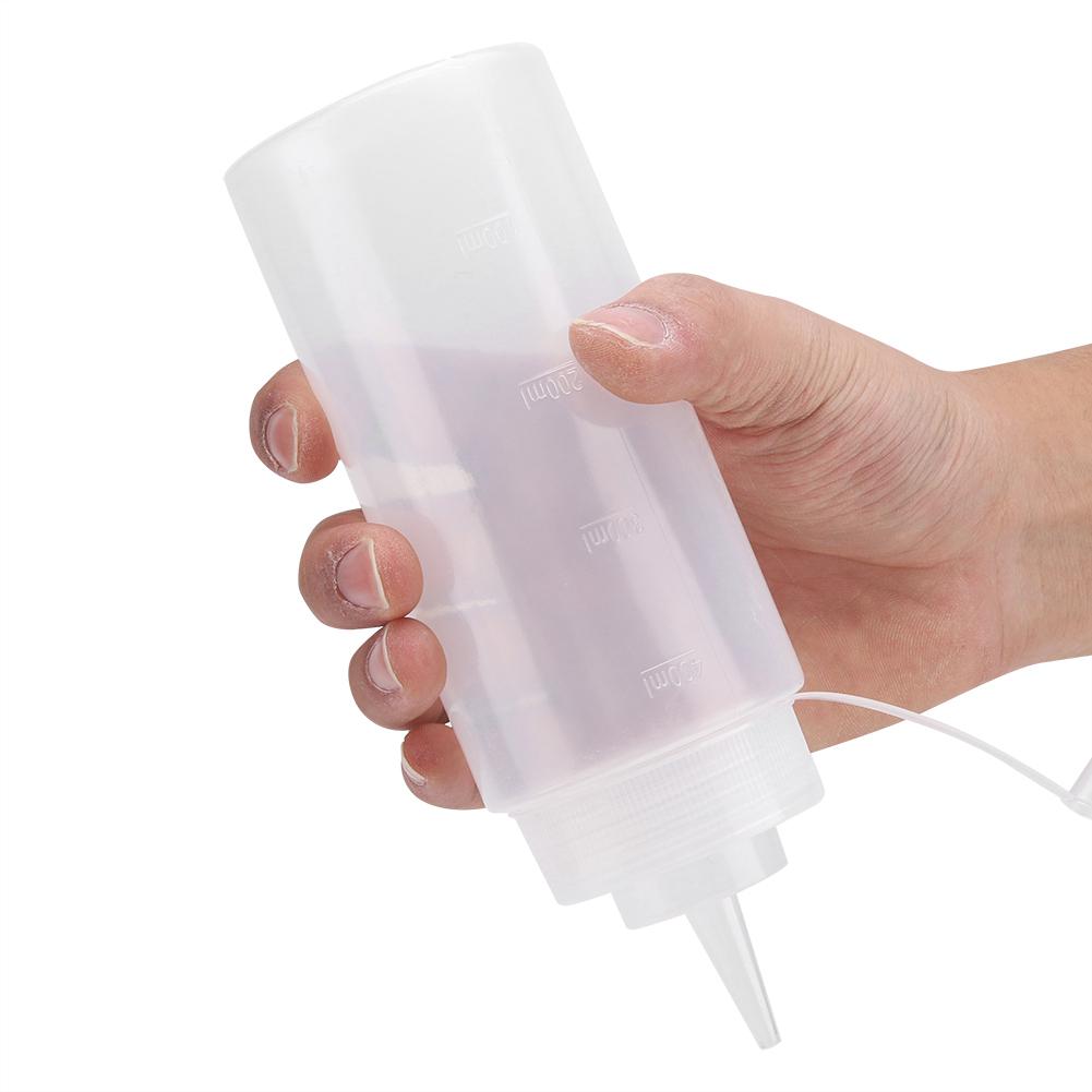 460ml 10pcs Set Plastic Condiment Dispenser for Sauce Oil Cream Vineger (White)